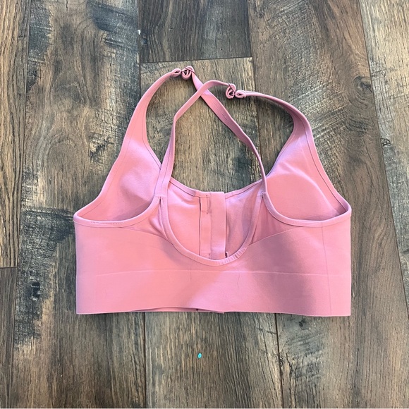 Athleta Medium Empower II Daily Zip-Up A-C Convertible Sports Bra Pink - Picture 2 of 4